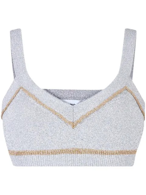 Paco Rabanne Lurex Bandeau Cropped Top - Farfetch | Farfetch Global