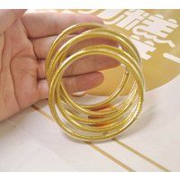 Free Shippingplastic Bangles Bracelet, Gold Jelly Bangles, 1 Set/5Pcs, Fashion Glitter Bangle SetVc5 | Etsy (US)