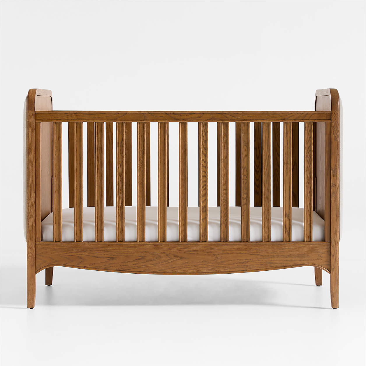 Bacton Oak Wood Convertible Baby Crib by Jake Arnold + Reviews | Crate & Kids | Crate & Barrel