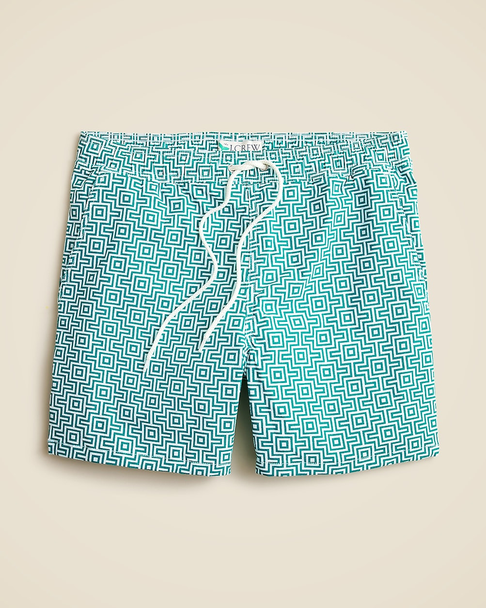 6'' stretch swim trunk in print with ECONYL&reg; nylon | J. Crew US