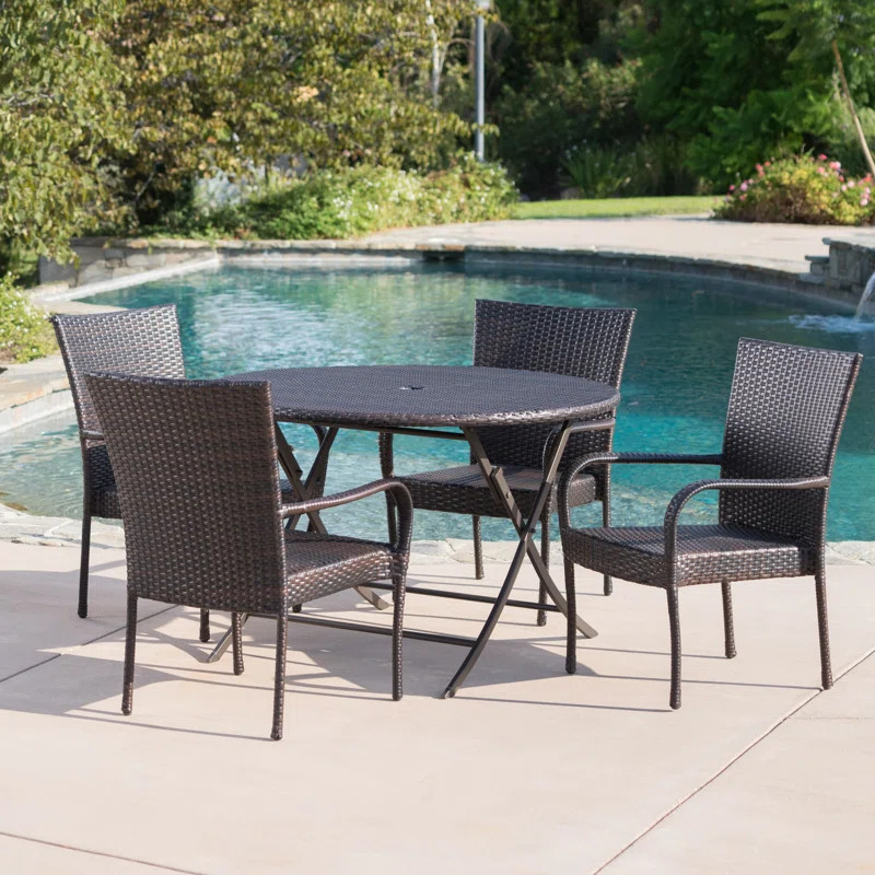 Annalysa Round 4 - Person Outdoor Dining Set | Wayfair North America