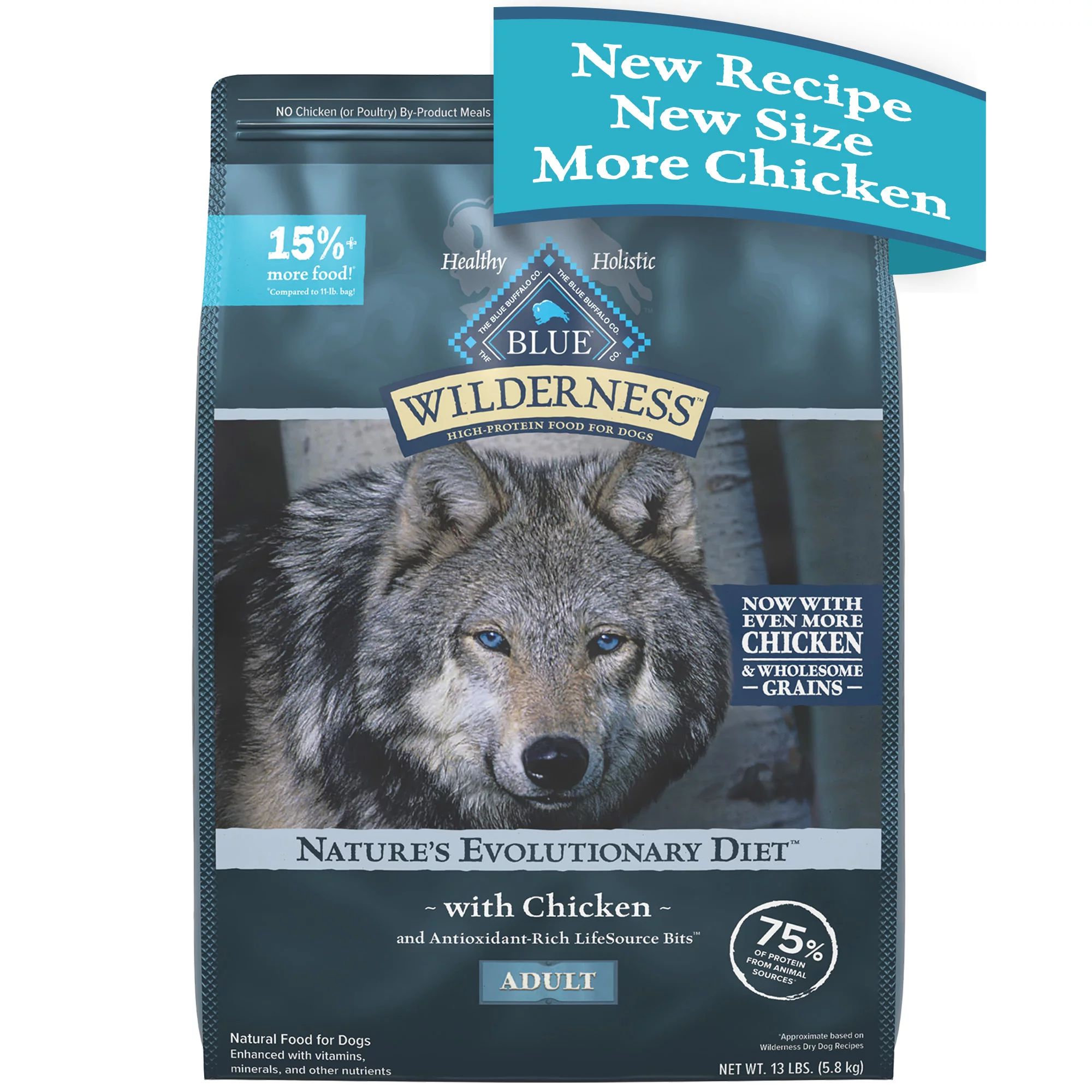Blue Buffalo Wilderness High Protein Natural Adult Dry Dog Food plus Wholesome Grains, Chicken 13... | Walmart (US)