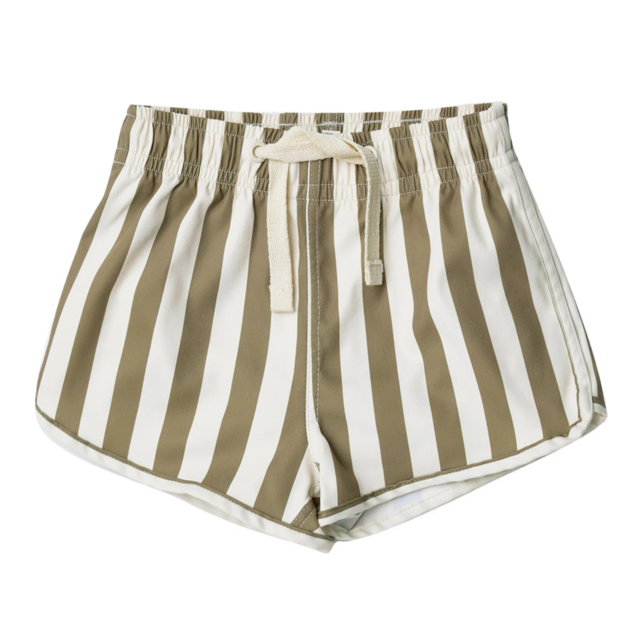 Rylee & Cru Swim Trunk, Olive Stripe | SpearmintLOVE