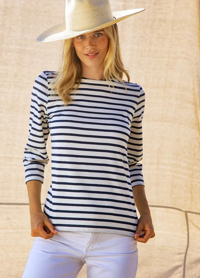Saint James GALATHEE II - ¾ Sleeve Breton Striped Top | Nordstrom | Nordstrom