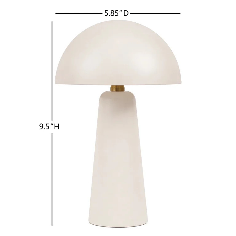 Better Homes & Gardens 9.5" White Dome Rechargeable LED Portable Lamp with Dimmable Touch Sensor | Walmart (US)