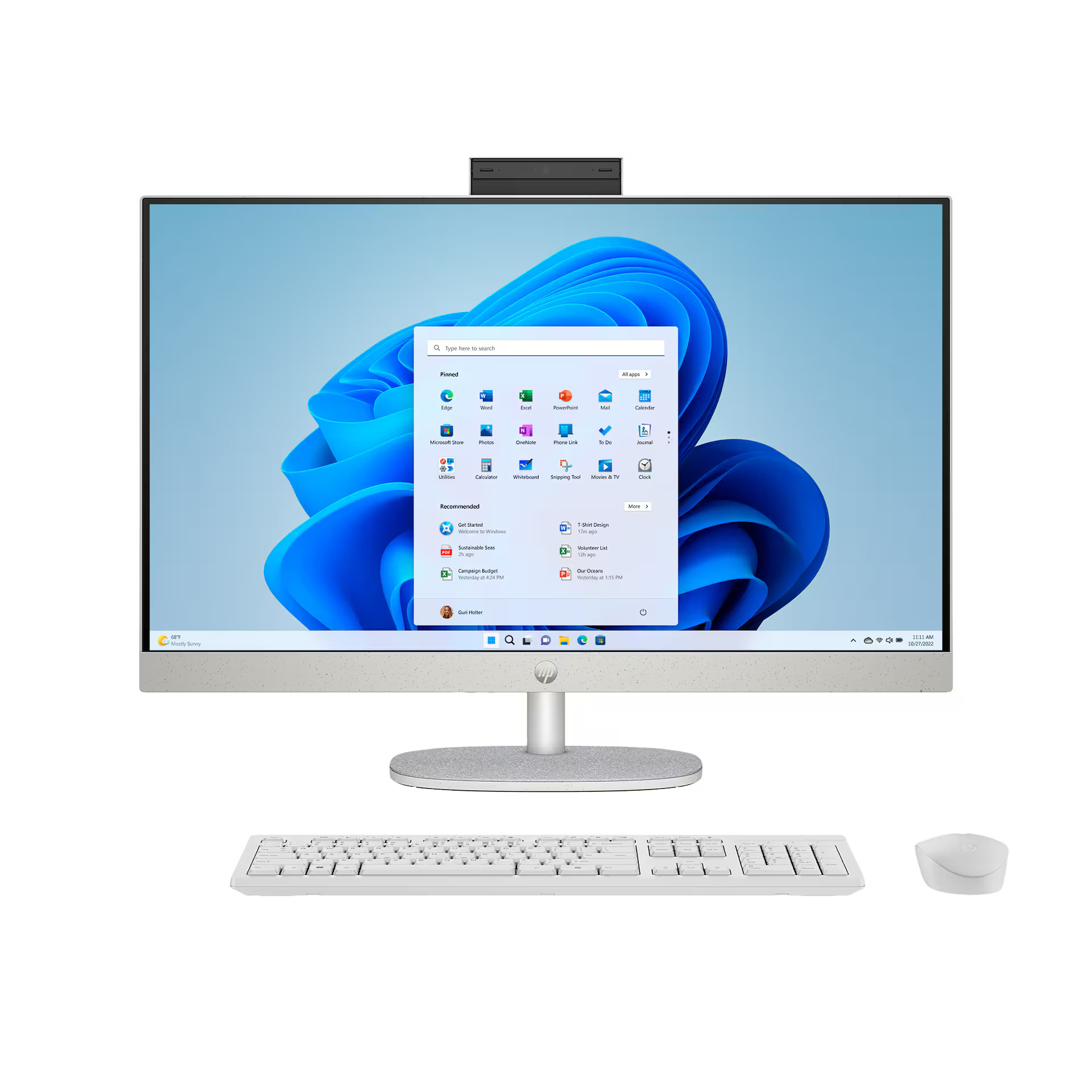 HP 27" Full HD Touch-Screen All-in-One with Adjustable Height Intel Core Ultra 7 16GB Memory 1TB ... | Best Buy U.S.
