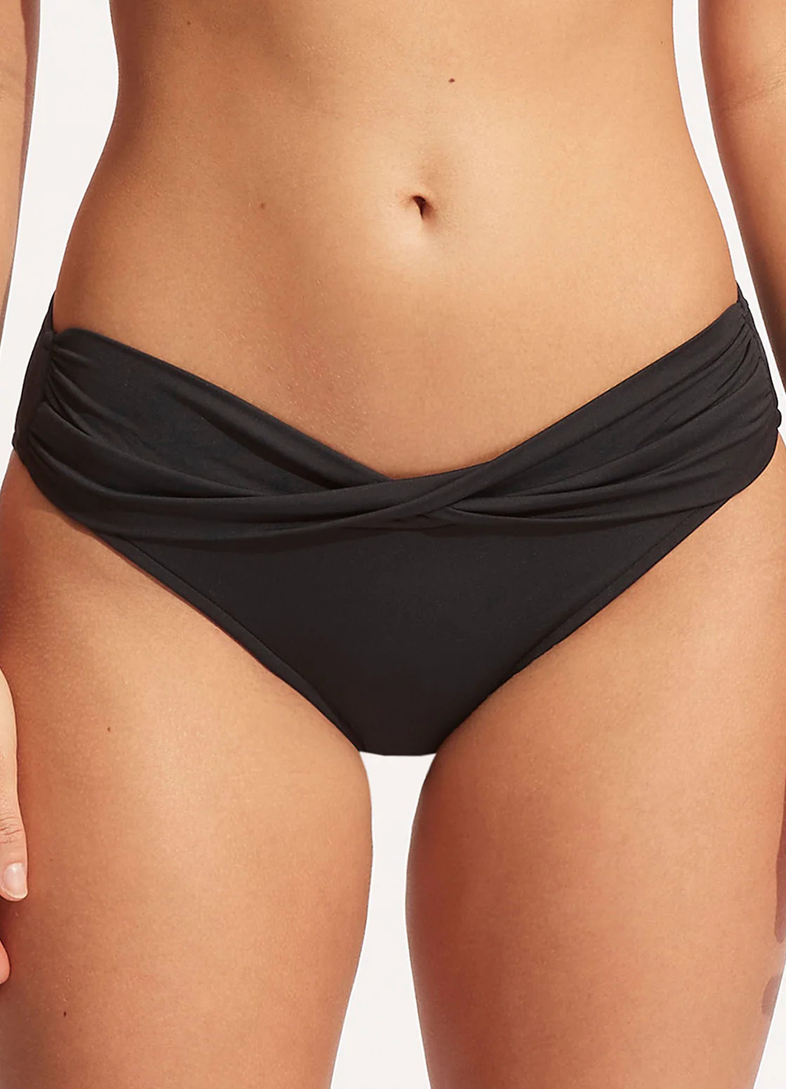 Seafolly Collective Twist Band Hipster - Black | Seafolly US