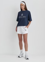 Navy Embroidered Monaco T-Shirt- Maison | 4th & Reckless