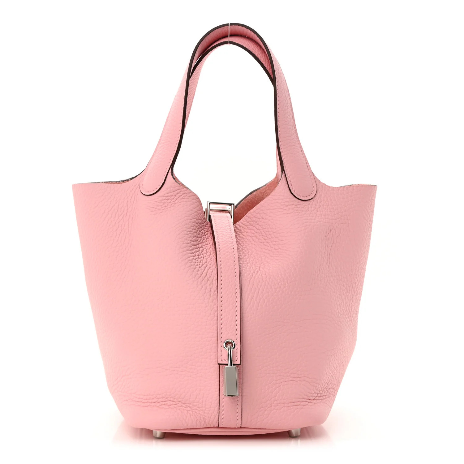 Taurillon Clemence Picotin Lock 18 PM Rose Sakura | FASHIONPHILE (US)