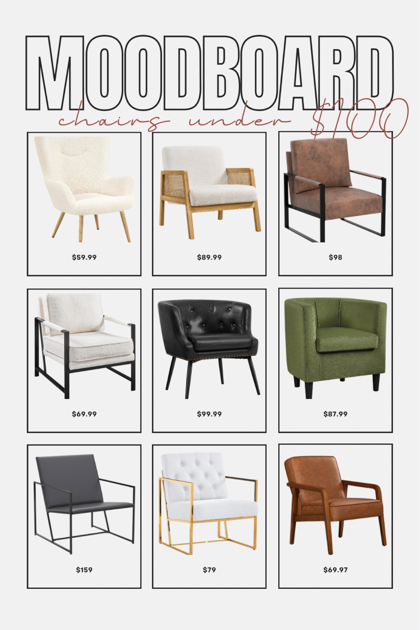 accent chairs | furniture under 100 | chairs under 100 | affordable furniture | bedroom chairs | living room accent chairs | home decor | home decor inspo

#LTKfindsunder100 #LTKsalealert #LTKhome