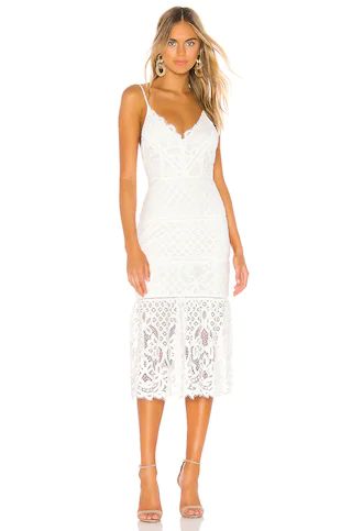 Lovers and Friends Tilly Midi Dress in White from Revolve.com | Revolve Clothing (Global)