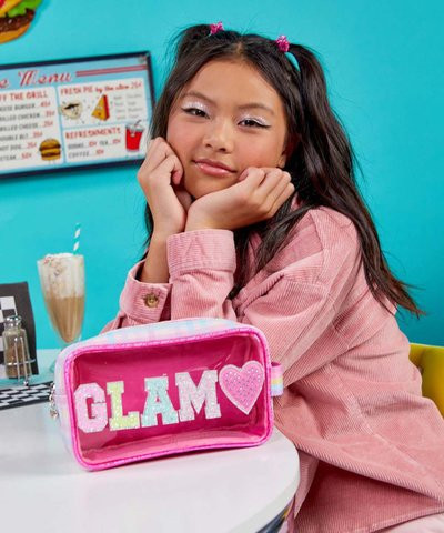 OMG Accessories Flamingo Pink 'Glam' Clear Transparent Pouch | Zulily