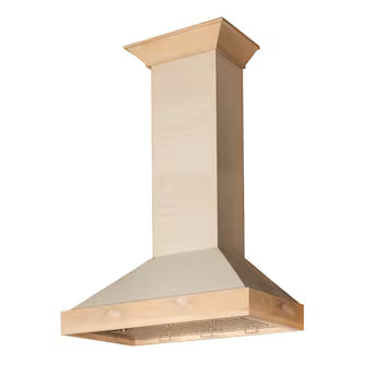 ZLINE KITCHEN & BATH 30-in Ducted Raw Wood Wall-Mounted Range Hood | Lowe's