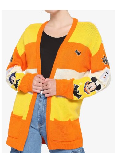 Disney Mickey Mouse Halloween Candy Corn Stripe Girls Open Cardigan NEW Size XL  | eBay | eBay US