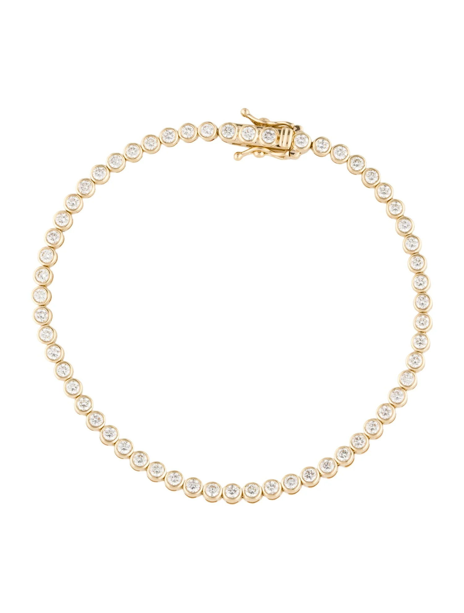 14K 1.90ctw Diamond Tennis Bracelet | The RealReal