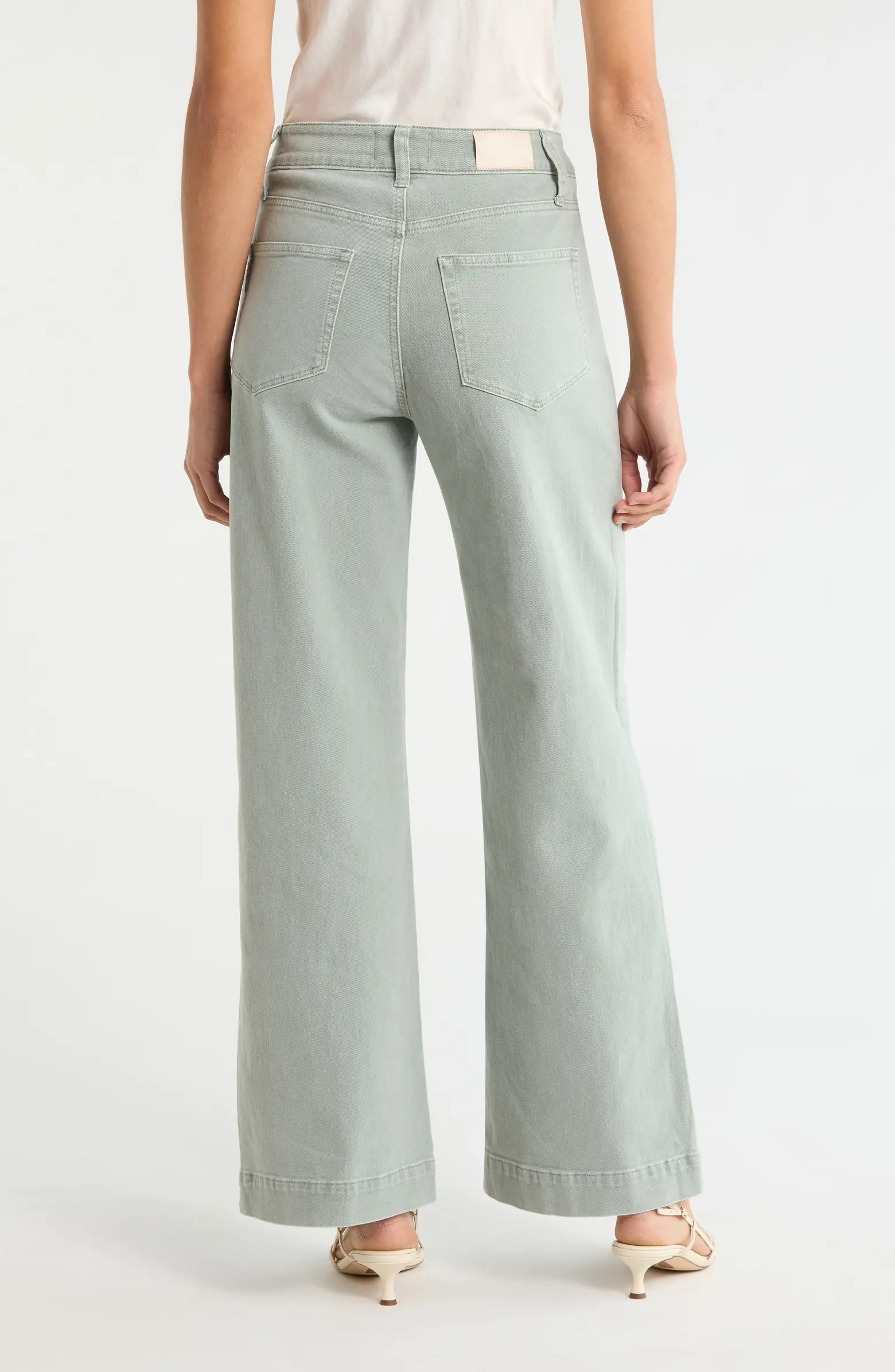 Anessa Braided Pocket High Waist Wide Leg Jeans | Nordstrom