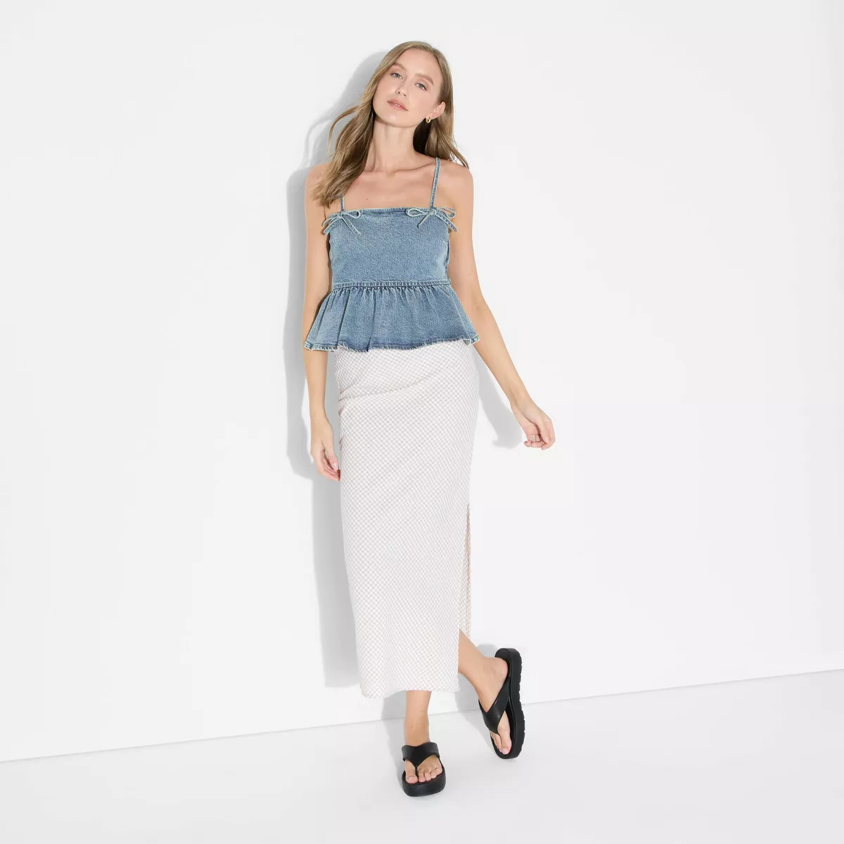 Women's Denim Peplum Tank Top - Wild Fable™ | Target