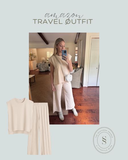 Perfect outfit for your summer travels! ✈️ runs TTS and wearing color apricot  

#LTKfindsunder50