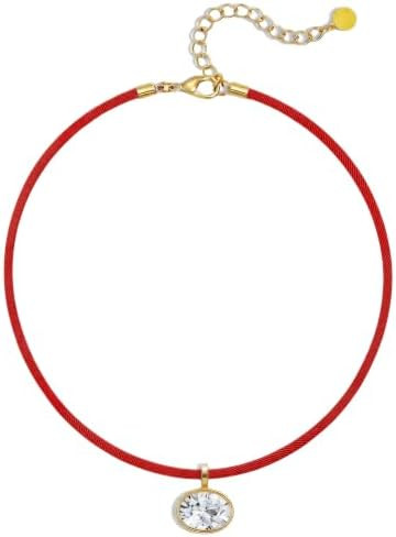 Cord Necklace for Women, Rope with Oval CZ Charm | Trendy, Statement, Everyday Necklaces, Jewelry... | Amazon (US)