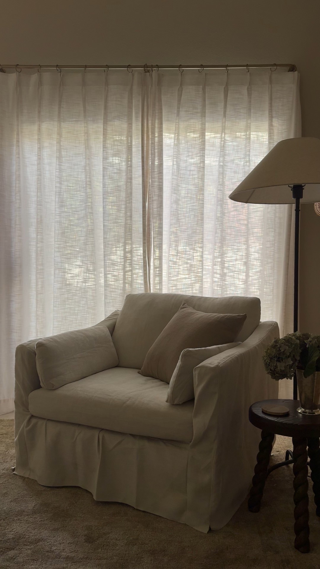 Lamp | Zara Home
Pillow | Zara Home
Stool | Roam homeware

Chair is in the beige color

Cozy corner, cozy chair, slipcover chair, neutral chair, slipcover sofa chair, living room ideas, cozy living room, reading chair, reading nook

#LTKmorningroutine #LTKdayinmylife #LTKHome