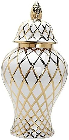 Ceramic Ginger Jar Flor Vase Storage Jar Handicraft Temple Jar Universal for Home Living Room Res... | Amazon (US)