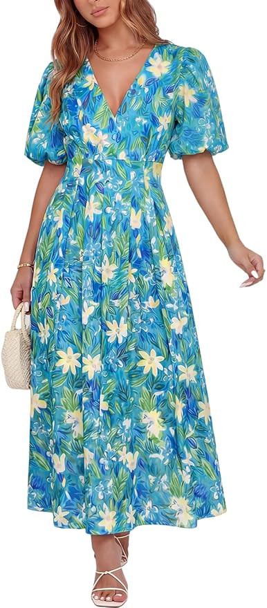 Sissyaki Women's Floral Maxi Dress 2026 Summer Spring Wedding Guest Dress | Amazon (US)