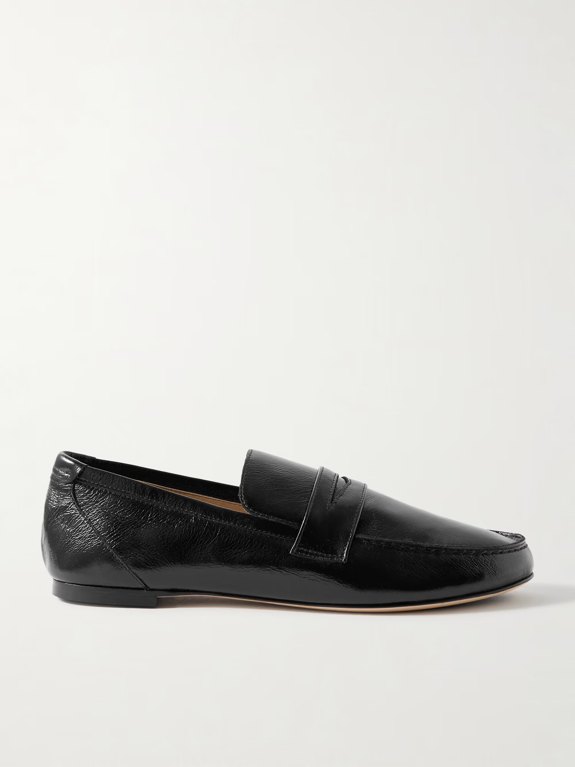 Crinkled-leather loafers | NET-A-PORTER (UK & EU)