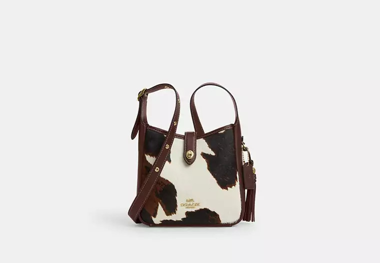 Hadley Mini Crossbody Bag With Cow Print And Tassel | Coach Outlet CA