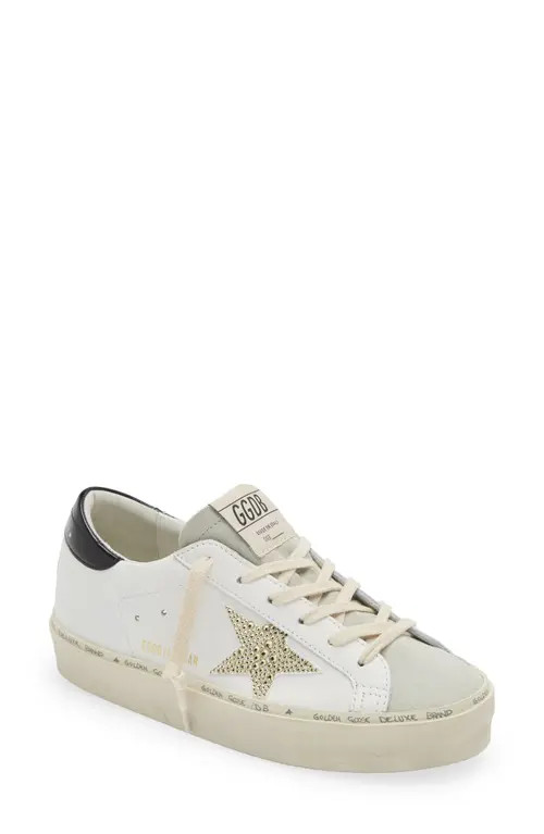 Golden Goose Hi Star Platform Sneaker in White/Gold/Black at Nordstrom, Size 9Us | Nordstrom