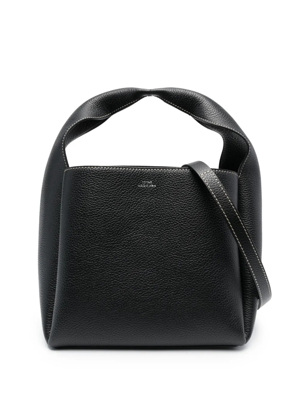 TOTEME leather bucket bag - Black | Farfetch Global