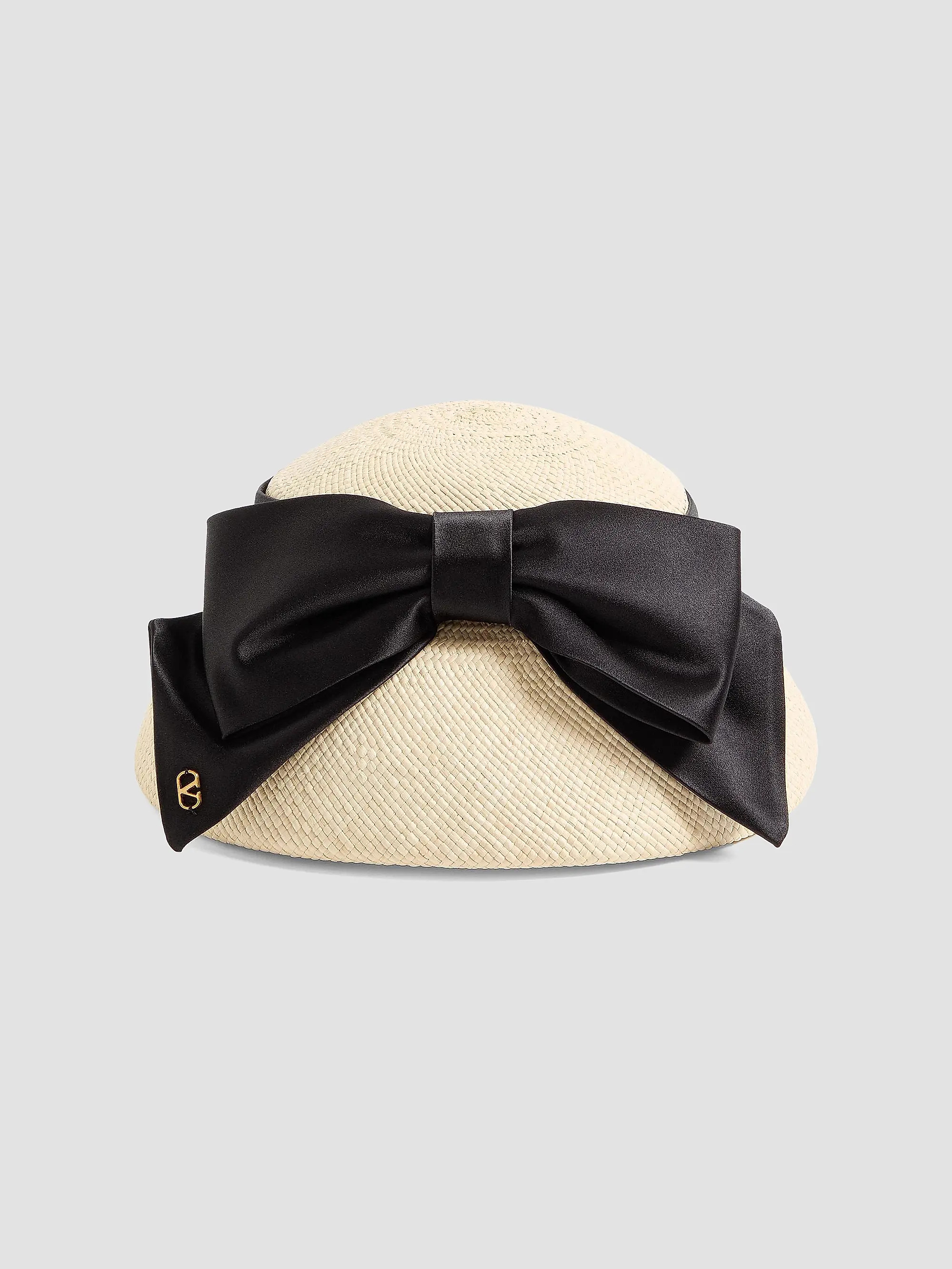 Vlogo Signature Panama Bucket Hat with Satin Bow | Saks Fifth Avenue