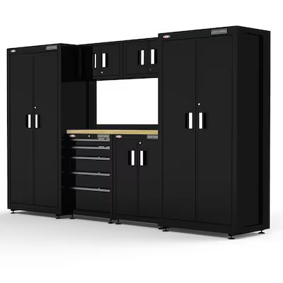 CRAFTSMAN Welded Garage Storage Suites 6-Piece Steel Garage Storage System in Black/Smooth (125.7... | Lowe's