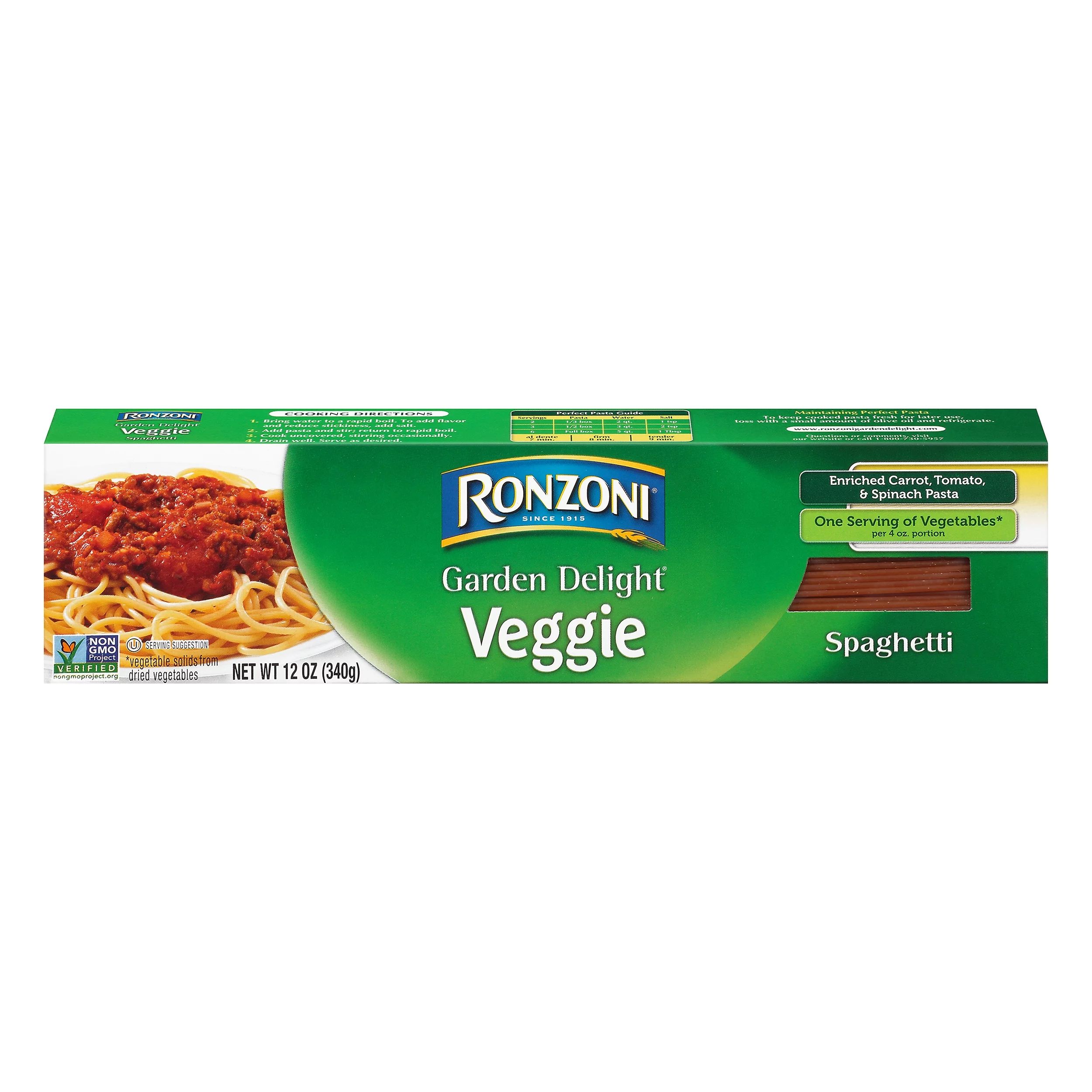 Ronzoni Garden Delight Spaghetti, 12 oz, Non-GMO Pasta | Walmart (US)