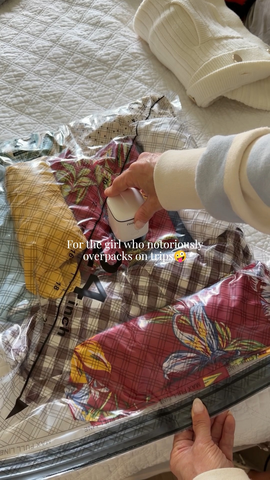 It’s me. I’m her. The overpacker on every trip. But honestly who needs to limit their outfit choices when we now have travel vacuum bags? 😅

Travel sssentials, luggage, vacation

#LTKdayinmylife #LTKTravel #LTKootd