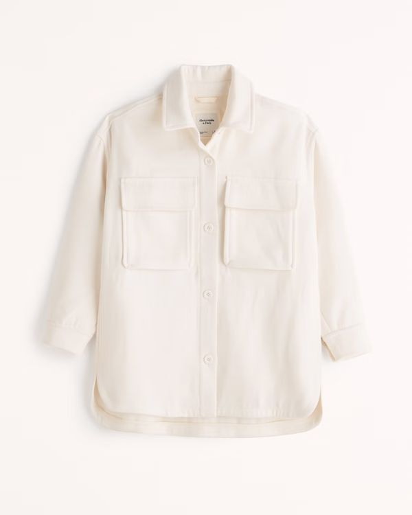Women's Oversized Shirt Jacket | Women's Coats & Jackets | Abercrombie.com | Abercrombie & Fitch (US)