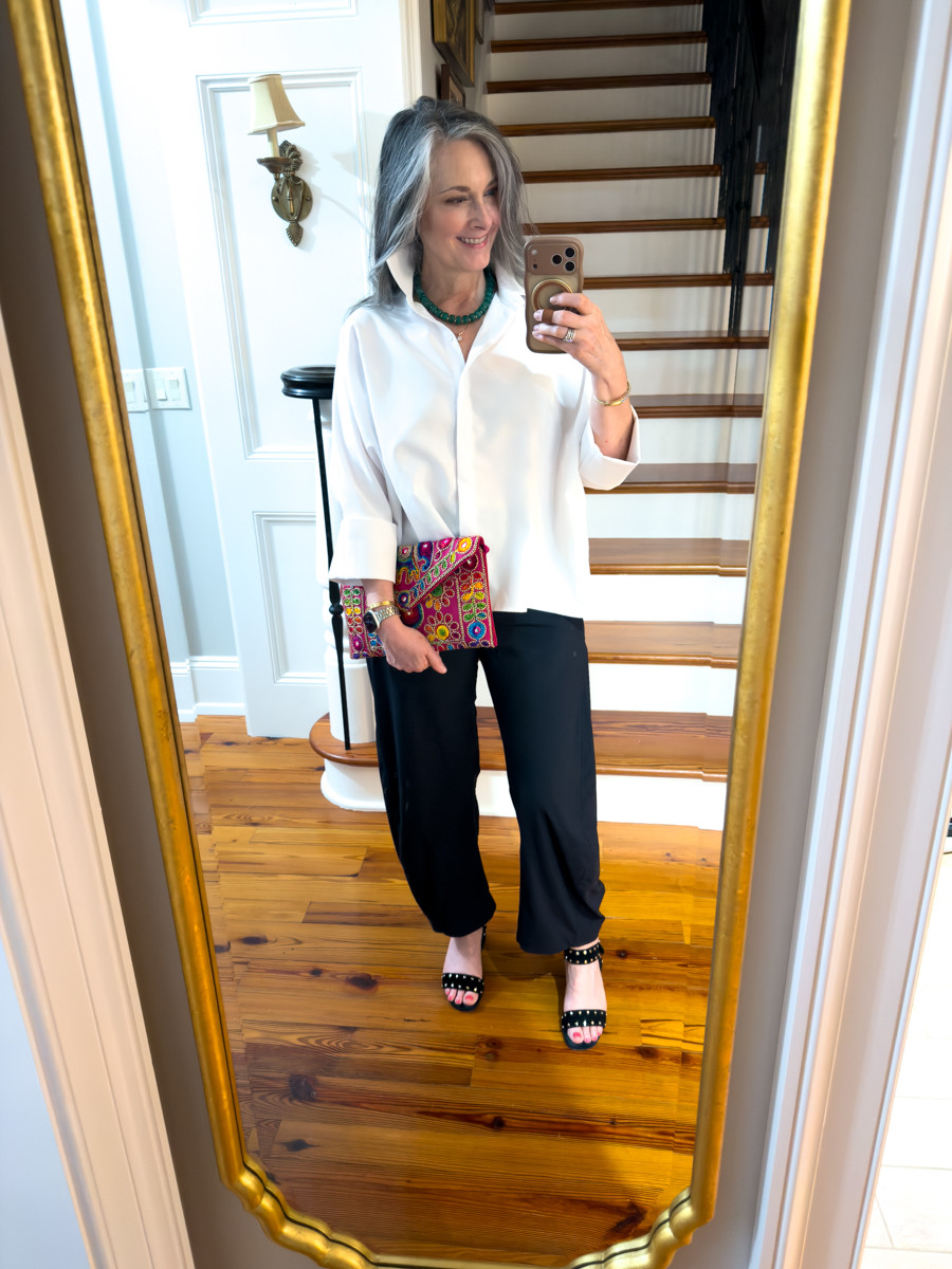 Ruti on the loose work pants are the real deal! I also have them in brown. They are lightweight and the perfect travel pants. Dress up or down! Size 8.

#LTKootd #LTKOver40 #LTKTravel