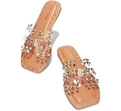 Cape Robbin Amisha Sandals Slides for Women, Studded Womens Mules Slip On Shoes | Amazon (US)