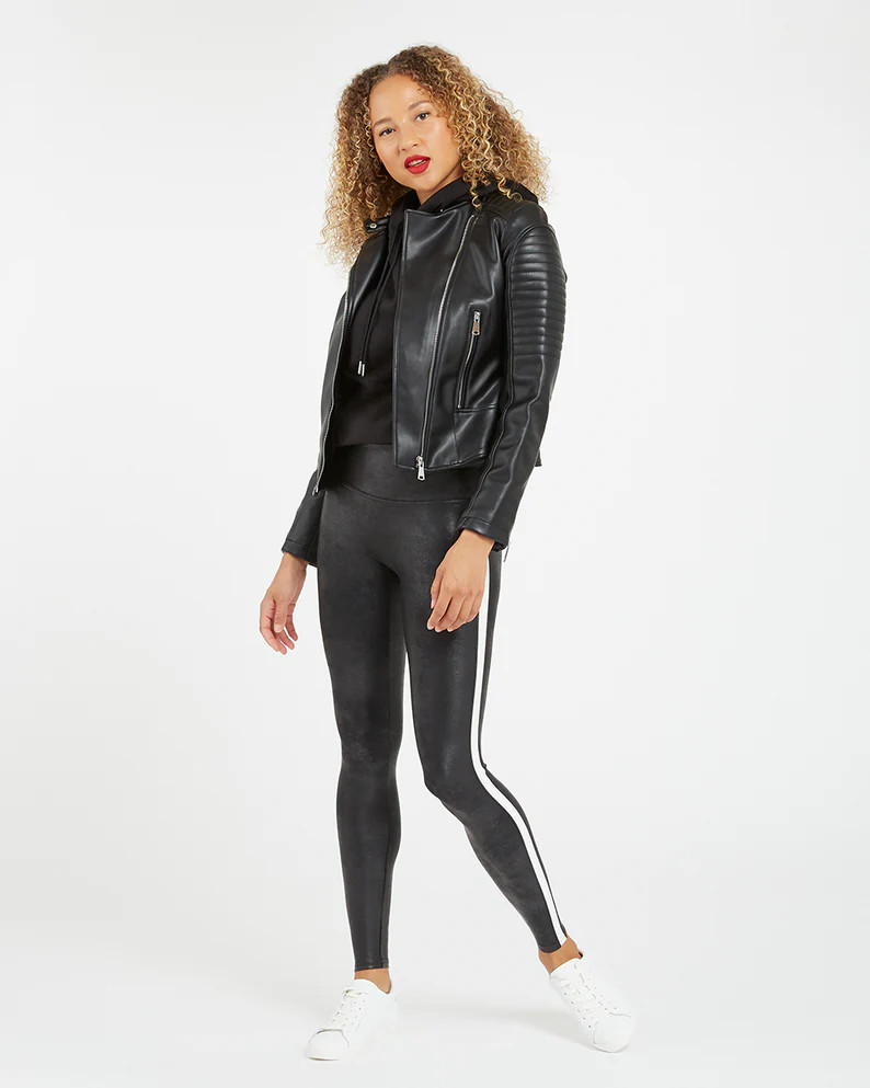 Faux Leather Side Stripe Leggings | Spanx