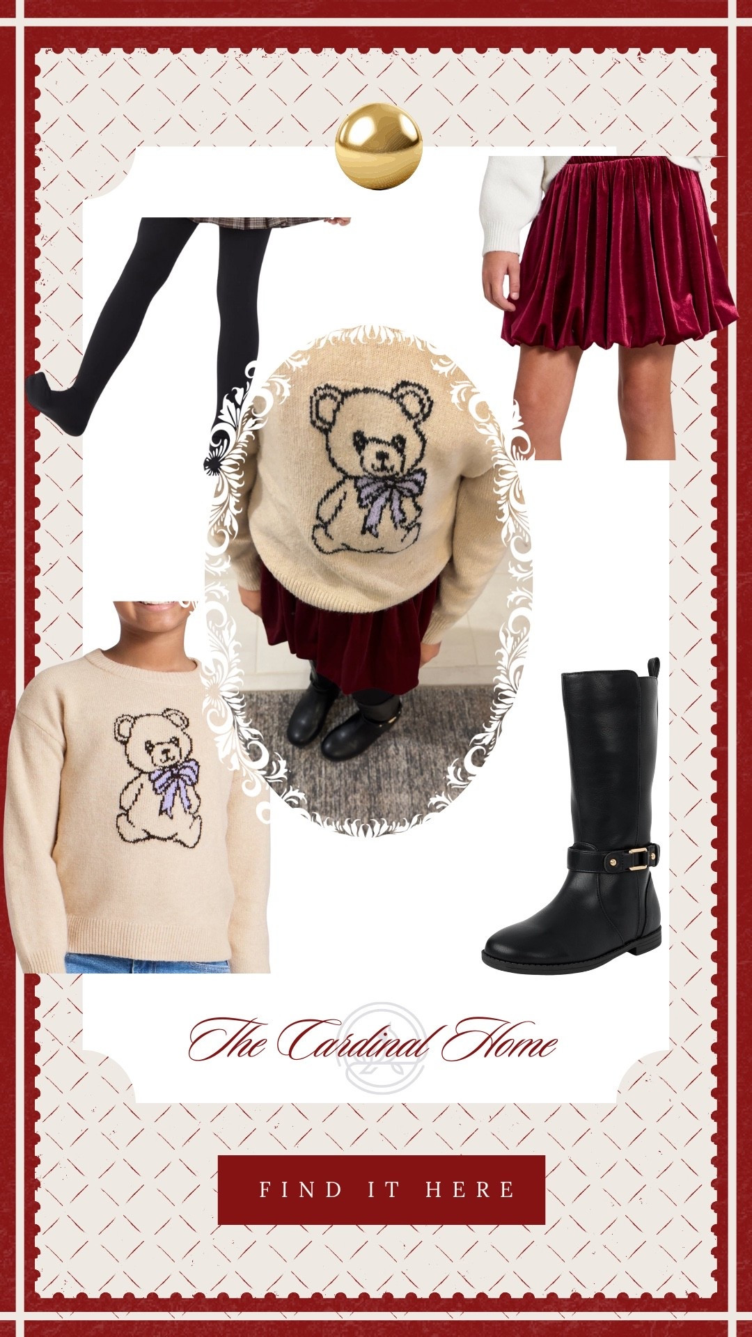 Kids outfit, skirt, boots, knit sweater, affordable , girls outfit 

#LTKHoliday #LTKKids #LTKootd