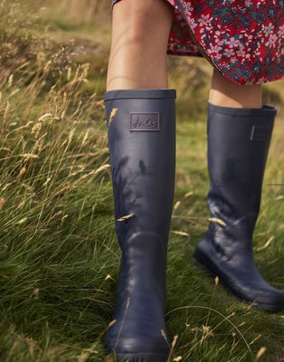 Joules Womens Field Wellies With Adjustable Back Gusset - French Navy 5057472514370 | eBay | eBay UK