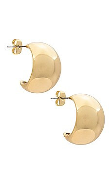 SHASHI Mini Tsuki Hoop Earring in Gold from Revolve.com | Revolve Clothing (Global)