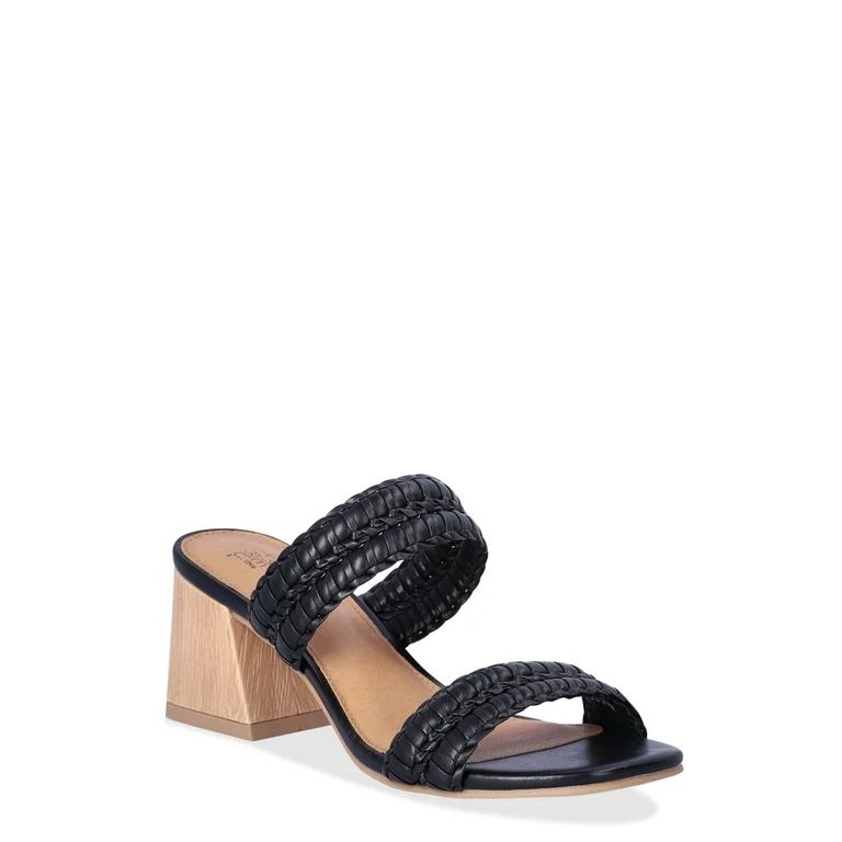 Time and Tru Women's Woven Double Band Sandals | Walmart (US)