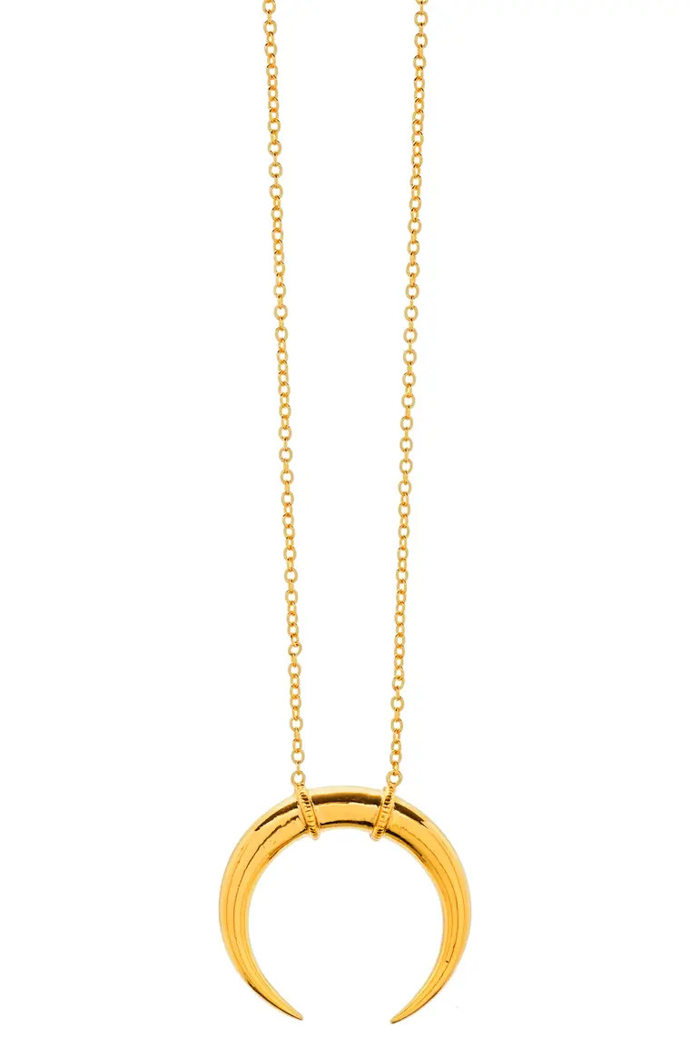 Cayne Crescent Plated Pendant Necklace | Nordstrom