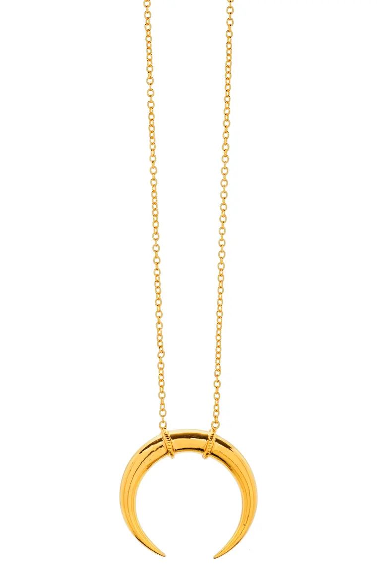 Cayne Crescent Plated Pendant Necklace | Nordstrom