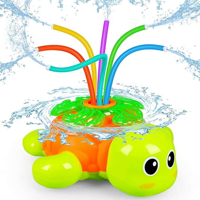 Outdoor Sprinkler for Kids - Backyard Rotating Turtle Sprinkler with Swing Tube - Splashing Toy f... | Amazon (US)