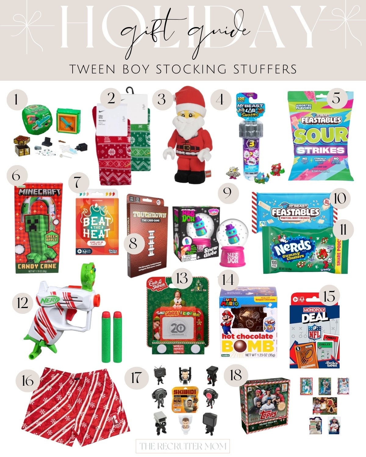 Tween Boy Stocking Stuffer and Treat Ideas #lastminutegifts #stockingstuffers #giftsforboys #kidgifts

#LTKHoliday #LTKGiftGuide #LTKKids