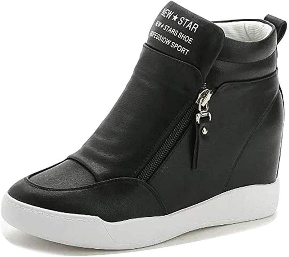 LIURUIJIA Women's Platform Hidden Wedge Sneakers High-Top Fashion Sneakers Dressy Casual Tennis S... | Amazon (US)