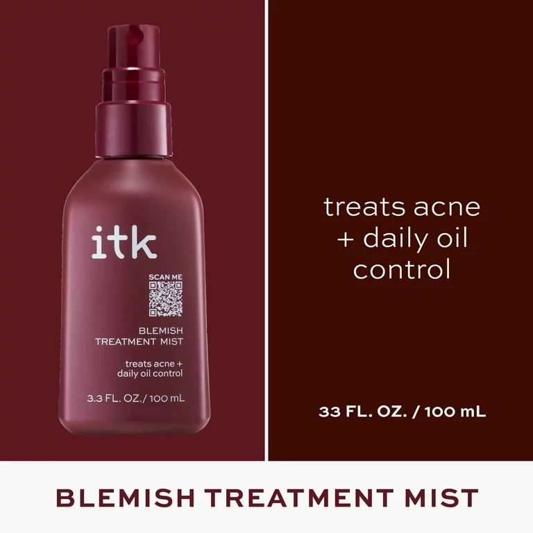 ITK Blemish Treatment Mist for Acne Prone Skin with Salicylic Acid | Acne Spray Treatment for Ble... | Walmart (US)
