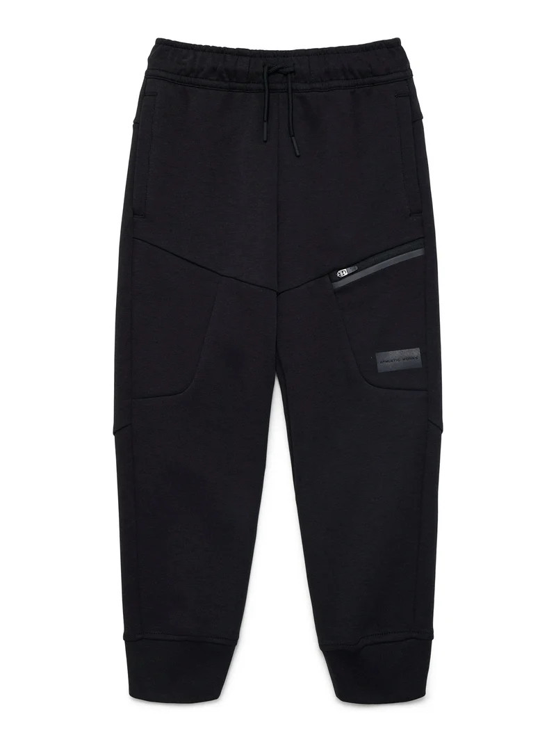 Athletic Works Boys Double Knit Jogger Pants, Sizes 4-18 & Husky | Walmart (US)