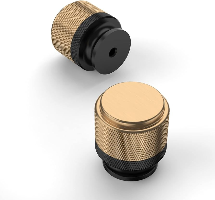 Amerdeco 10 Pack Champagne Bronze Black Knurled Cabinet Knobs Kitchen Cabinet Pulls for Drawer Dr... | Amazon (US)